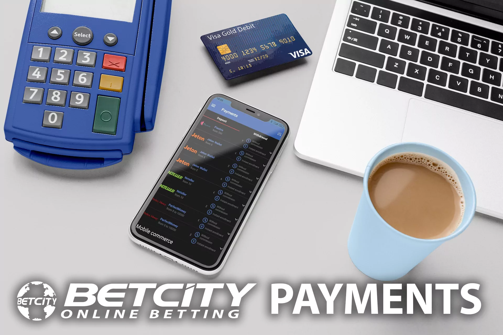 Deposit and withdrawal options are also available in the Betcity app.