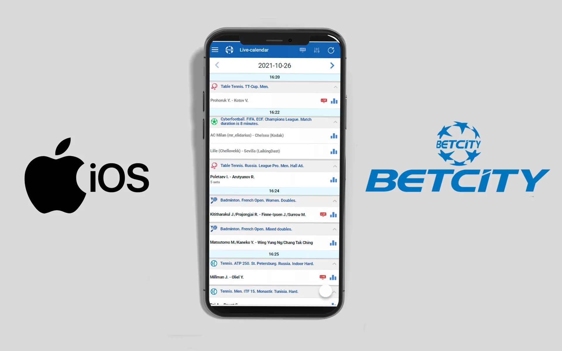 The owners of iPhones and iPads also can download the Betcity mobile app.