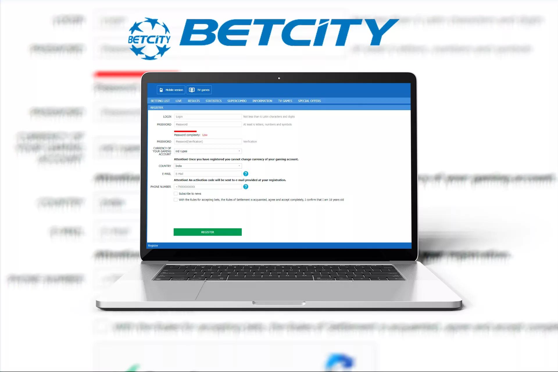 Register at Betcity and start betting on cricket.